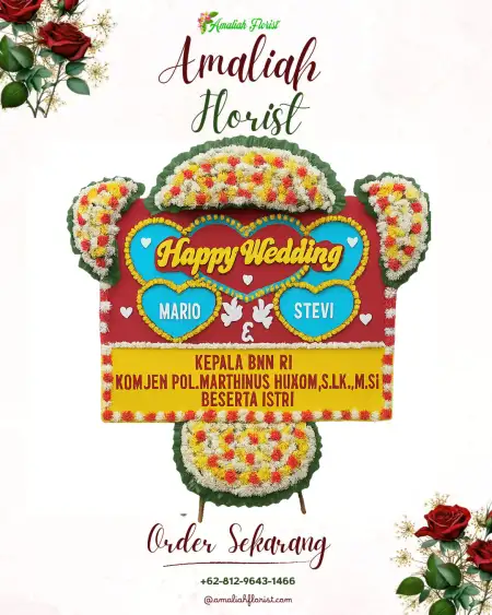 Papan Bunga Pernikahan Hargobinangun